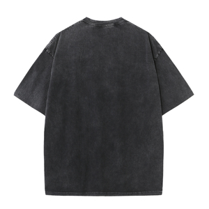 T-shirt <span class=keywords><strong>Oversize</strong></span> Boxy da <span class=keywords><strong>Uomo</strong></span> in Cotone Pesante con Stampa DTF, Effetto Acido Vintage, Logo Personalizzato - Disponibile negli USA - Product Image 5