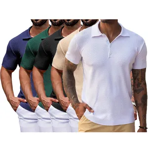 מותג מותאם אישית חולצות טריקו עם צווארון V לגברים באיכות גבוהה גברים מקורי אוברסייז אוברסייז בגדי מידות גדולות חולצה לגברים בתפזורת