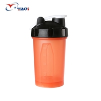Bouteilles de shaker à protéines pour bébé en plastique biodégradable 2 en 1 de 500 ml, thème anime