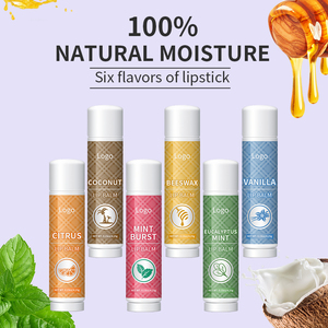 Private Label Custom OEM 6 frutta burro di karitè naturale organico idratante balsamo per le labbra Stick Set Chapstick con miele mela cocco - Product Image 3