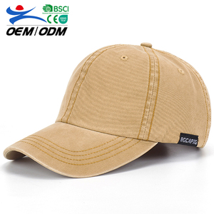 High Quality 6-Panel Khaki <b>Baseball</b> <b>Cap</b> Adjustable Summer Outdoor Sports Style Common Fabric Customizable <b>Plain</b> Fashion Design - Product Image 1
