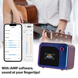 Mini amplificador de guitarra <span class=keywords><strong>Mooer</strong></span> BT 5W, amplificador de guitarra eléctrica recargable, 52 simulaciones de altavoces, 49 tipos de efectos, procesamiento dinámico/Dis - Product Image 3