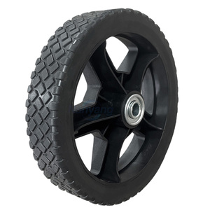 8x1.75'' Push Lawn Mower <b>Wheels</b>, 8 Inch <b>Plastic</b> <b>Wheel</b> and Tire for Lawnmower Garden Trolley Wagon Cart - Product Image 3