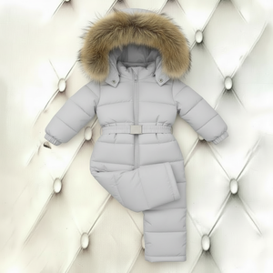 Combinaison <span class=keywords><strong>de</strong></span> <span class=keywords><strong>ski</strong></span> d'hiver une pièce pour garçons et filles, nouvelle combinaison <span class=keywords><strong>de</strong></span> <span class=keywords><strong>ski</strong></span> pour bébé avec grand col en fourrure, fermeture éclair, techniques d'impression pour enfants - Product Image 5