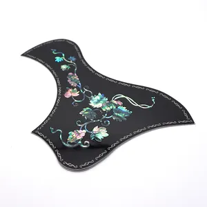 Pickguard กีตาร์อะลูมิเนียมเกรดสูง,กาวในตัวสำหรับตกแต่งหอยเป๋าฮื้อจริงสำหรับกีตาร์คลาสสิคพื้นบ้าน