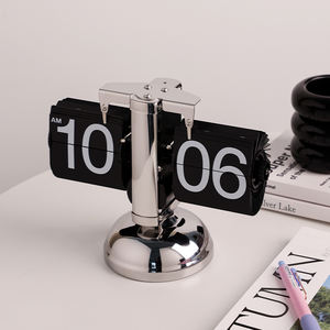 TONFO jam Flip Digital Retro, jam meja & jam meja, halaman Quartz, jam Flip meja putar dengan fungsi kalender fitur berubah warna - Product Image 2