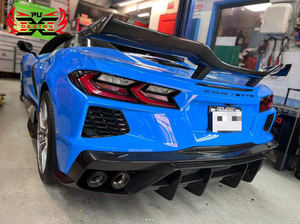 Aileron arrière en fibre de carbone de style Z06 pour <span class=keywords><strong>Chevrolet</strong></span> <span class=keywords><strong>Corvette</strong></span> C8, aileron de coffre, kit carrosserie - Product Image 5