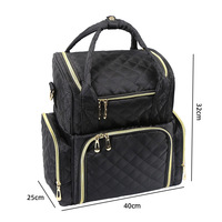 48 Porte-bouteilles Double couche Nail Bag Nail Organizer Mallette de transport Polish Storage Bag Nail Tech Bag