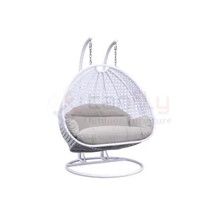 Cadeira de balanço para pátio, cadeira suspensa com ovos, rattan pátio e drenante para móveis ao ar livre, marquise