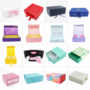 Coffret cadeau cosmétique de luxe, boîte pliante magnétique, design personnalisé, emballage doublé de velours pour marques haut de gamme avec ruban - Product Image 6