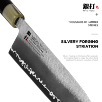 Couteau Gyuto KONOLL 240MM en acier forgé argenté, acier en poudre USA S35VN, couteau de chef de haute qualité, couteau en acier à haute teneur en carbone
