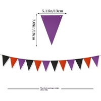 2026 Guirlande triangulaire transfrontalière à thème Halloween et anniversaire, noir, orange, violet, effet nacré, vente en gros