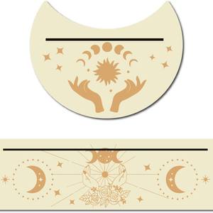 ที่ตั้งไพ่ทาโรต์ทรงสี่เหลี่ยมทำจากไม้รูปพระจันทร์แท่นวางจัดแสดงแท่นบูชาทำมือสำหรับอุปกรณ์เวทมนตร์และสำรับไพ่ทาโรต์ - Product Image 5