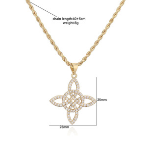 Collar con Colgante de Nudo Celta para Mujer, Joyería de Moda Irlandesa Chapada en Oro de 18k con Circonita Cúbica - Product Image 4