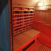 Großhandelspreise 2-Personen-Sauna für Draußen Maßgeschneiderte Designs/Logos Outdoor-Holzsauna mit Nassdampf-Funktion