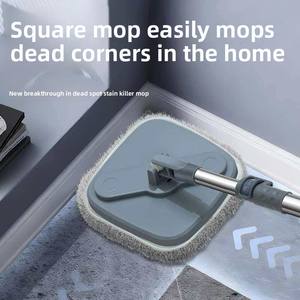 Mopa Doméstica <span class=keywords><strong>de</strong></span> Microfibra <span class=keywords><strong>de</strong></span> Acero, <span class=keywords><strong>de</strong></span> Una Sola Pasada, Manos Libres, Ecológica, Panel Grande, Doble Uso Húmedo/Seco, Separación <span class=keywords><strong>de</strong></span> Aguas Residuales, Rotación y Escurrido - Product Image 2