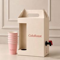 Dispensador de Café Portátil con Asa, Contenedor Aséptico con Grifo para Bebidas Frías y Calientes, Aislado, para Llevar, 48oz 96oz