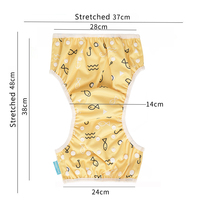 Happy Flute taille unique réglable bébé couche de bain imperméable Polyester maille maillots de bain imprimé corps blanc offert sac emballage