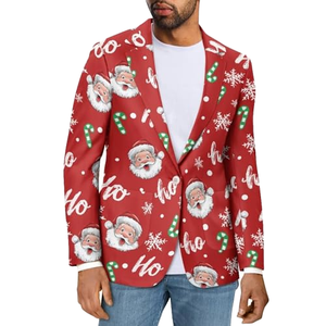 Traje de Corduroy para Hombre con Estampado Polinesio Hawaiano, Formal y Elegante, Antiarrugas y Transpirable - Product Image 1