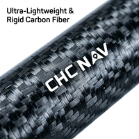 CHCNAV Mât GPS RTK en fibre de carbone télescopique 1,25m-2,2m, Mât de centrage de prisme pour équipement de topographie par station totale