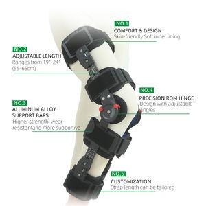 Kustom dukungan ACL anak, perlengkapan terapi rehabilitasi desain renda kompresi bernapas untuk anak, penjepit lutut berengsel - Product Image 4