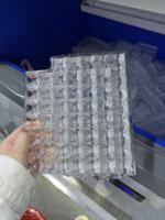 Machine à glaçons en cubes pour comptoir commercial, 60 kg/24h, haute productivité, 220V, acier inoxydable, pour petits cafés et magasins de boissons