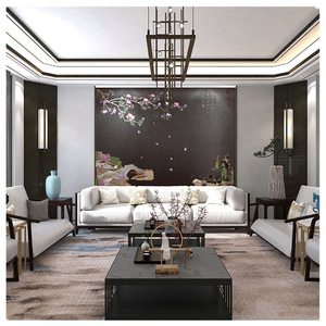 Murale murale brodée sur mesure, style Jiangnan, décoration traditionnelle pour la maison, panneau rectangulaire, tailles personnalisées disponibles - Product Image 5