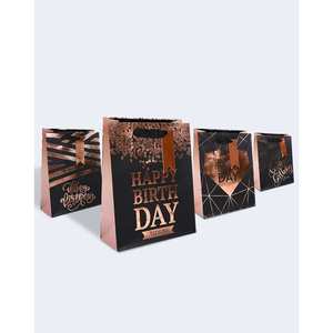 Sac cadeau élégant pour fête d'anniversaire, rose gold, L 32x42x11cm - Product Image 1