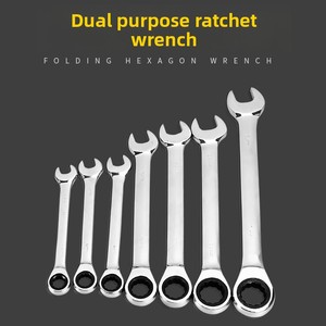 5-32 Mét hộp đôi End <span class=keywords><strong>Ratchet</strong></span> cờ lê CR-V Chất liệu cờ lê gương đánh bóng kết hợp cờ lê bán buôn <span class=keywords><strong>Ratchet</strong></span> cờ lê Nhà cung cấp - Product Image 1