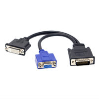 DMS 59 Pin Macho a DVI VGA Hembra Adaptador de monitor dual Cable de extensión para tarjeta gráfica LHF