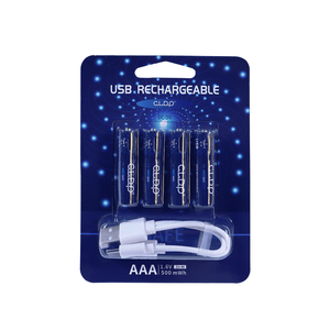Batterie <span class=keywords><strong>rechargeable</strong></span> <span class=keywords><strong>AAA</strong></span> 1,6 V Ni-Zn personnalisée avec logo, port USB et Type C, 500 mWh, certifiée CB CE RoHS - Product Image 1