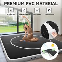 Tapis de gymnastique gonflable antidérapant pliable et portable en PVC OEM de 3m, 4m, 5m pour l'entraînement de Jiu Jitsu, BJJ, MMA, Judo