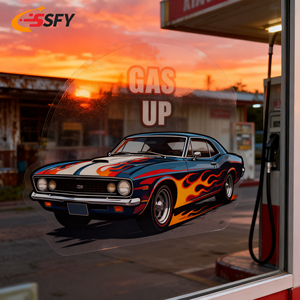 Hai mặt tái sử dụng tĩnh bám Vinyl Sticker khuyến mại cửa sổ decal cho xe thủy tinh có thể tháo rời cửa sổ bám tĩnh Sticker - Product Image 1