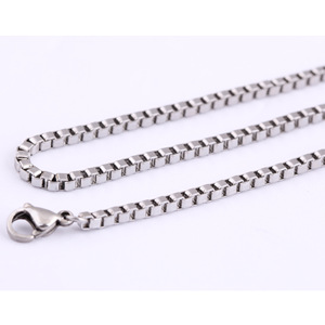 Collar de Cadena de Acero Inoxidable de 2 mm, 50 cm, 60 cm, para Uso Diario, Regalo, Diseño Geométrico - Product Image 5