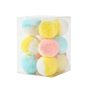 Jouets pour chats silencieux et colorés, pompons à haute élasticité, anti-ennui pour chatons et chats adultes, balles de jeu interactives - Product Image 1