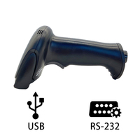 Lector de Códigos QR Portátil JINGXIN Comercial USB RS232, Conexión por Cable, Plug and Play, Pistola Escaneadora de Códigos de Barras para Supermercado