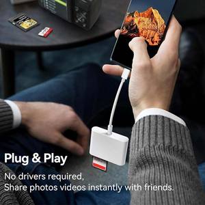 USB 3.1 USB-C TF Card 3 en 1 Type C Lecteur de <span class=keywords><strong>carte</strong></span> pour <span class=keywords><strong>iPhone</strong></span> Huawei USB 3.0 SD <span class=keywords><strong>Carte</strong></span> mémoire Caméra pour ordinateur portable U Disk - Product Image 4