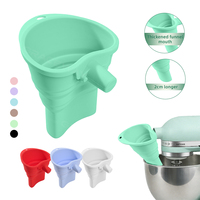 Entonnoir à farine pliable en silicone pour mixeur KitchenAid KSM150 QT4.5-5.0, anti-fuite, pour nettoyage et préparation culinaire