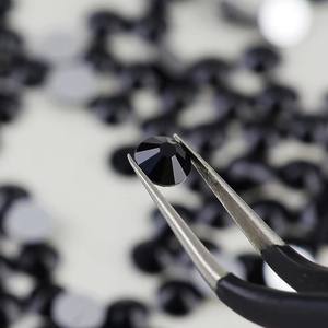 Kristal Yantuo Jet Black SS3-SS30 Bulat Datar Tanpa Perekat Panas untuk Bikini Wanita - Product Image 4