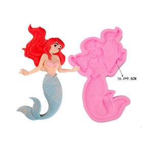 Molde <span class=keywords><strong>de</strong></span> silicona para hornear pasteles, Serie Ocean, con forma <span class=keywords><strong>de</strong></span> princesa <span class=keywords><strong>de</strong></span> sirena, <span class=keywords><strong>Fondant</strong></span> - Product Image 5