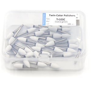 Pulidor de Doble Color para Composite y Dientes - Fresa de Pulido Dental de Grano Grueso Blanca para Trabajo Restaurador Profesional - Product Image 1