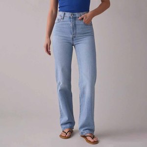Jeans slim droits <span class=keywords><strong>taille</strong></span> <span class=keywords><strong>haute</strong></span> personnalisés pour femme, style décontracté vintage, en denim, coupe <span class=keywords><strong>mom</strong></span> - Product Image 6