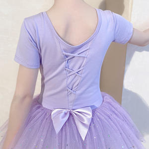 <span class=keywords><strong>Ropa</strong></span> de Práctica de Danza <span class=keywords><strong>para</strong></span> Niños, Falda de <span class=keywords><strong>Ballet</strong></span> de una Pieza de Gasa de Algodón con Lentejuelas y Manga Corta <span class=keywords><strong>para</strong></span> Verano, Color Morado <span class=keywords><strong>para</strong></span> Niños - Product Image 5