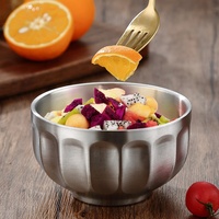 Ensemble de bols à collation en acier inoxydable 18/8 personnalisables TGYW, à double paroi, isolés, pour salade, riz, mélange, soupe, service