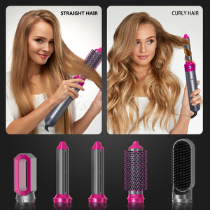 Nuevo Producto 2023, Cepillo de Aire Caliente Profesional de 1400W, Secador de Pelo de Alta Velocidad BLDC y Plancha de Pelo, Set Multiusos 5 en 1, Estilizador 5 en 1 - Product Image 2