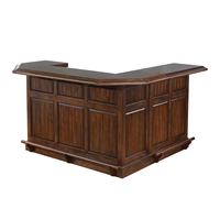 Table de bar en bois Astoria moderne avec rangement pour vin, pour bar à domicile, appartement, hôtel - Qualité commerciale, couleur/taille/matériaux personnalisables
