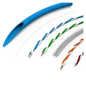 Cat6 עם מפריד צולב מפחית רעש כבל אתרנט 1000ft 23 Awg מבודד חוט נחושת מוצק חשוף כבל אינטרנט