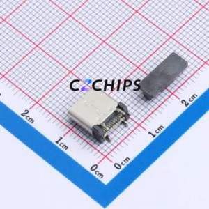 HYCW481-USBC24-930B USB Connector SMD Connector ( Connector Type: Type-C )( Gender: Female )( Mounting Type: Vertical Mount ) - Product Image 2