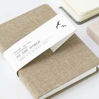 Agenda quotidien non daté A5 avec couverture en tissu imprimé, carnet écologique, journal personnel