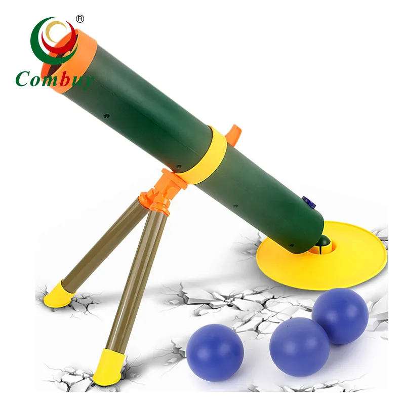 Atirar jogo pingpong de argamassa elétrica canhão arma de brinquedo militar